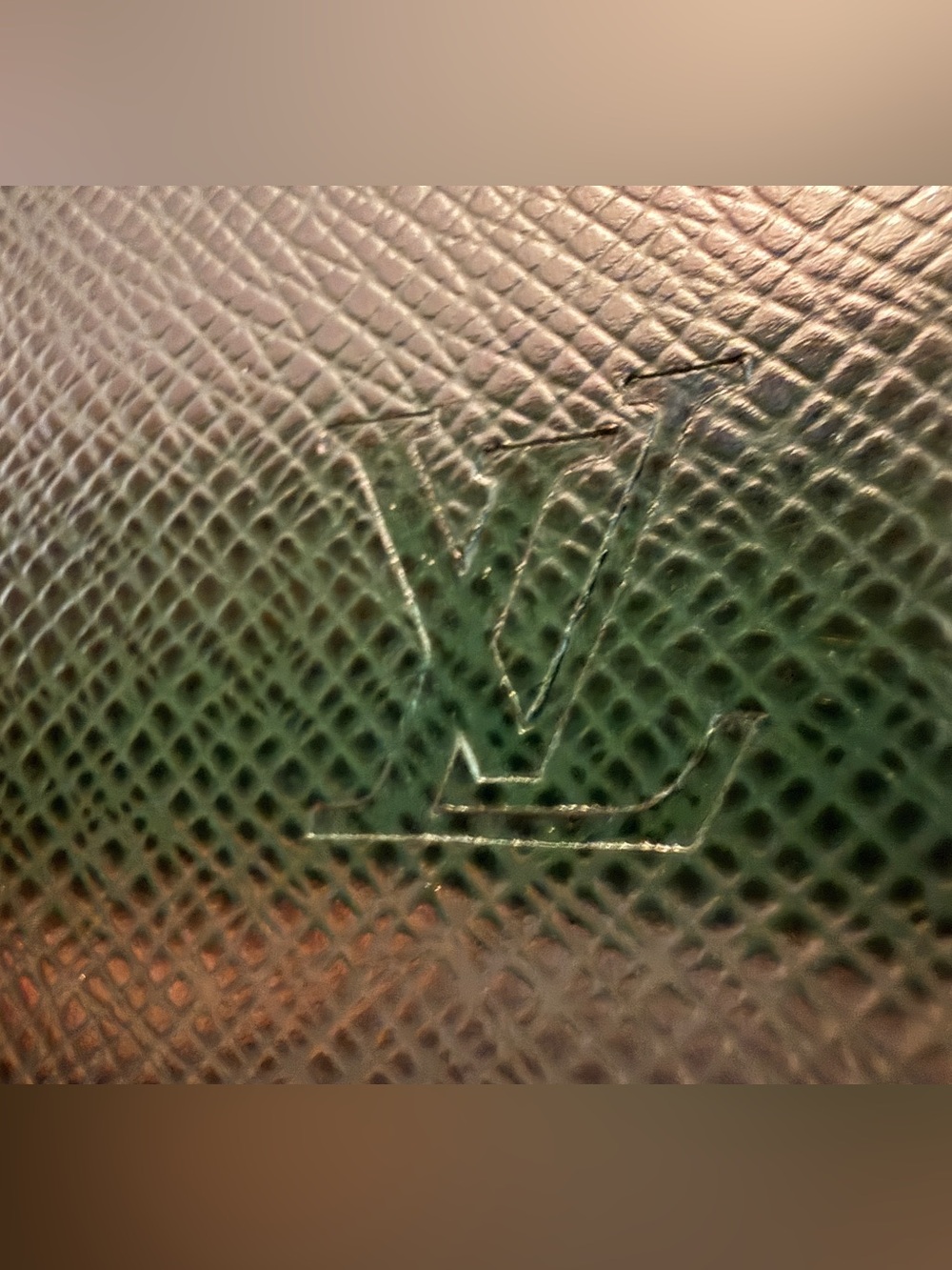 Louis Vuitton Taiga Leather Green Leather Zip Wristlet Organizer Clutch w Box - Picture 11 of 14